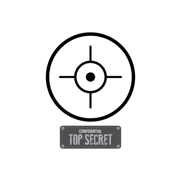 Icono secreto superior — Vector de stock