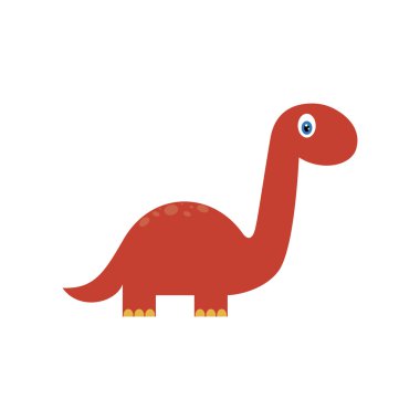 İzole edilmiş şirin dinozor.