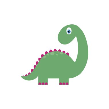 İzole edilmiş şirin dinozor.