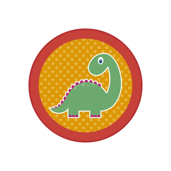 Isolated cute dinosaur — Stock Vector
