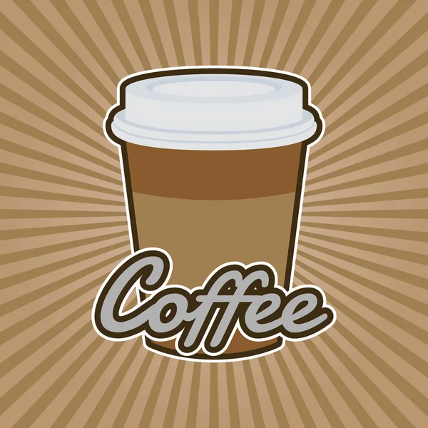 Farbiges Kaffee-Etikett — Stockvektor
