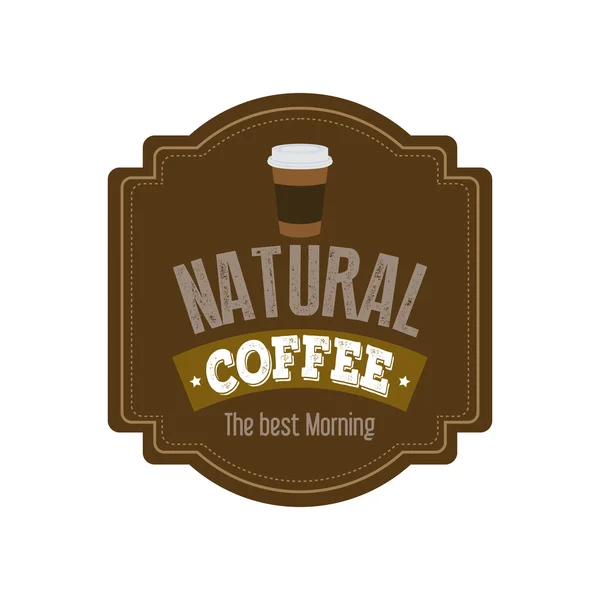 Gekleurde koffie Label — Stockvector