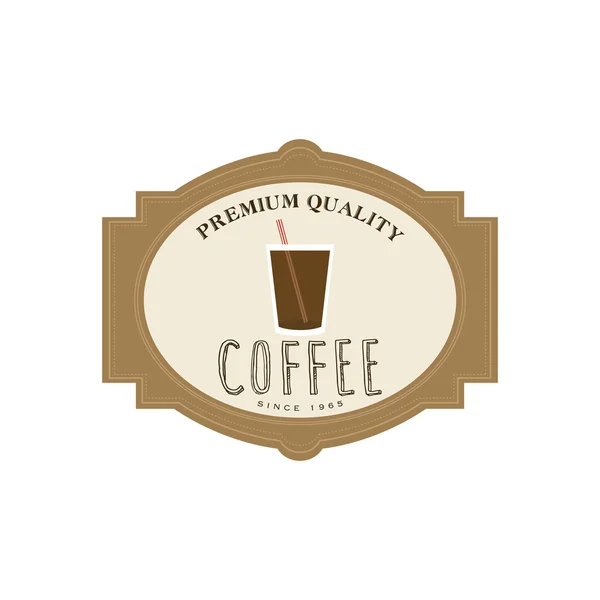 Gekleurde koffie Label — Stockvector