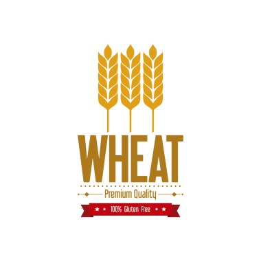 İzole buğday etiketleri