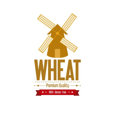 İzole buğday etiketleri