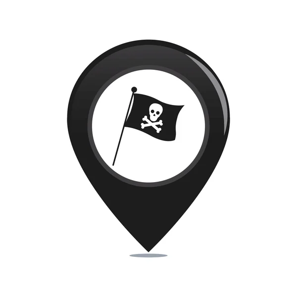 Geïsoleerde Pirate-Object — Stockvector