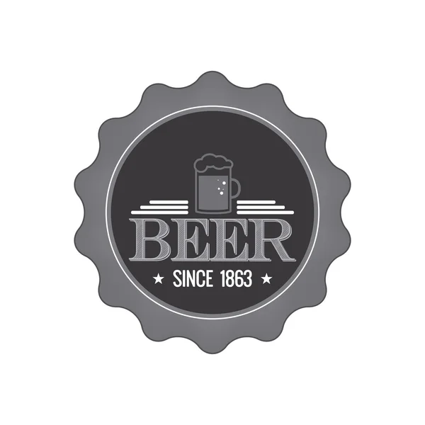 Izolované pivo štítek — Stockový vektor