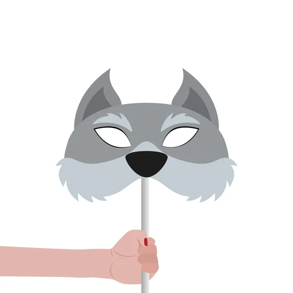 Mascara aislada de animales — Vector de stock