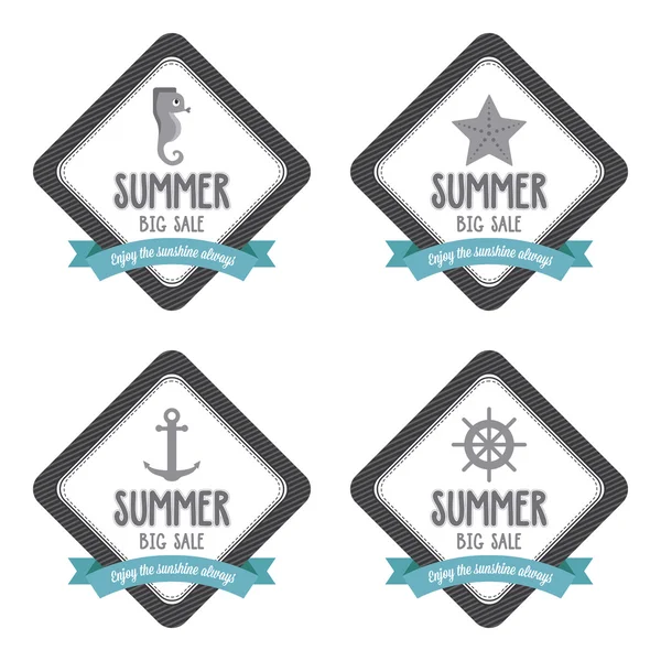 Isolated Summer Label — Stock Vector