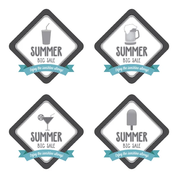 Isolated Summer Label — Stock Vector