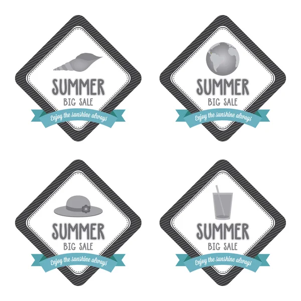 Isolated Summer Label — Stock Vector