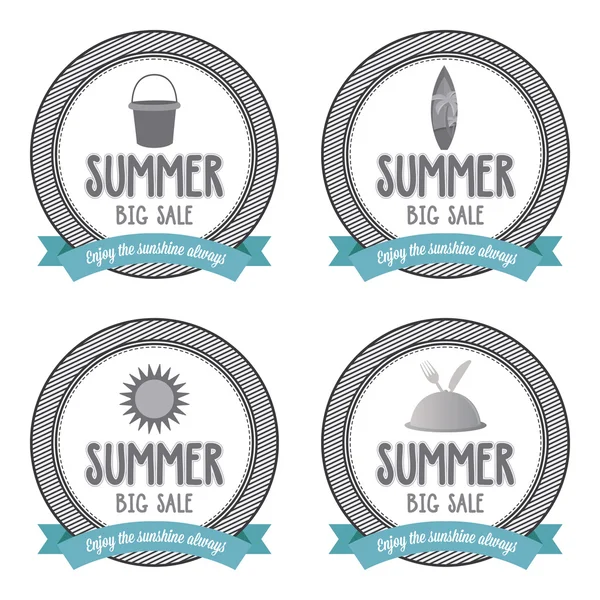 Isolated Summer Label — Stock Vector