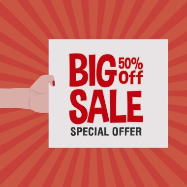 büyük bir indirim etiketi