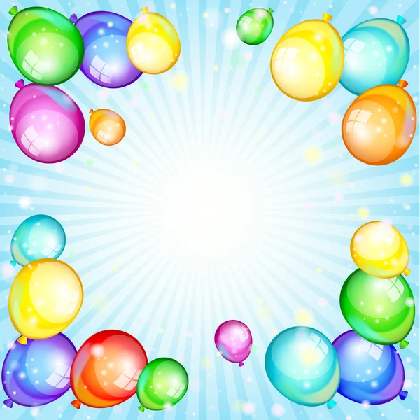 Rainbow ballons de vacances . — Image vectorielle