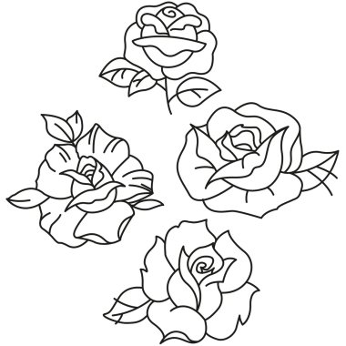 Geleneksel dövme gül