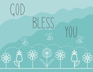 Sözlerle İncille arka plan Tanrı seni korusun