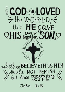 Altın İncil ayeti John 3 16 Allah için çok dünya ekledi