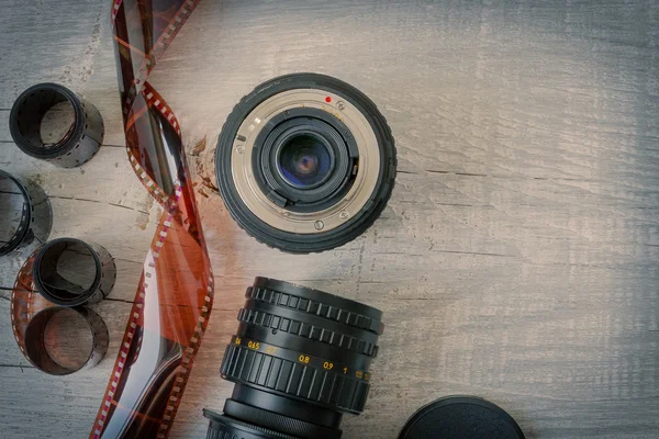 De oude optica voor camera's en fotografische film — Stockfoto