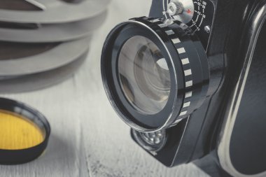 Eski film kamera ve film reel