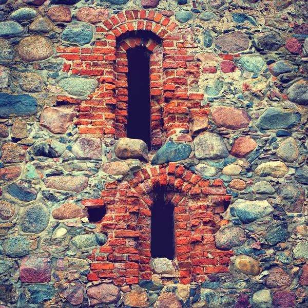 Mur de pierre d'un vieux château — Photo