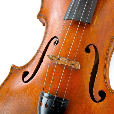 Eski ahşap kemanı kapat.