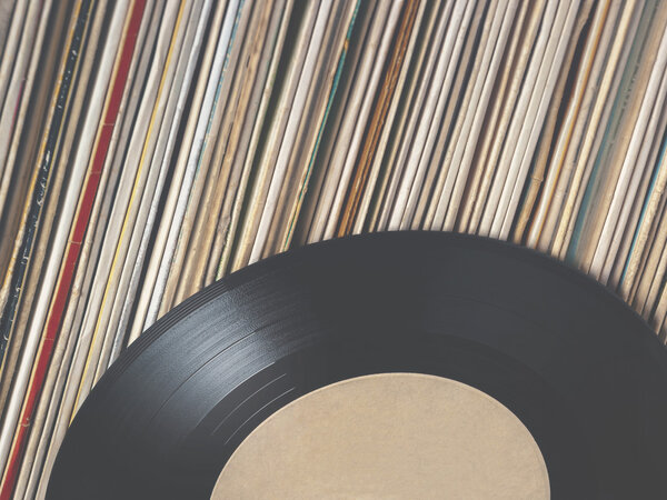 Old vinyl records