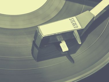 Eski plak çalar vinil plakaların