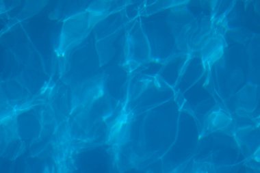 Suyun yüzeyi. Güneş ışığının kırılması ve su yüzeyindeki yansımalarla su yüzeyinin soyut arkaplan dokusu