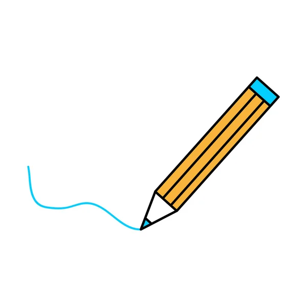 Εικονίδιο μολυβιού. Σημάδι εργαλείο σχεδίασης. Γραμμική εικόνα σε άσπρο φόντο. — Διανυσματικό Αρχείο