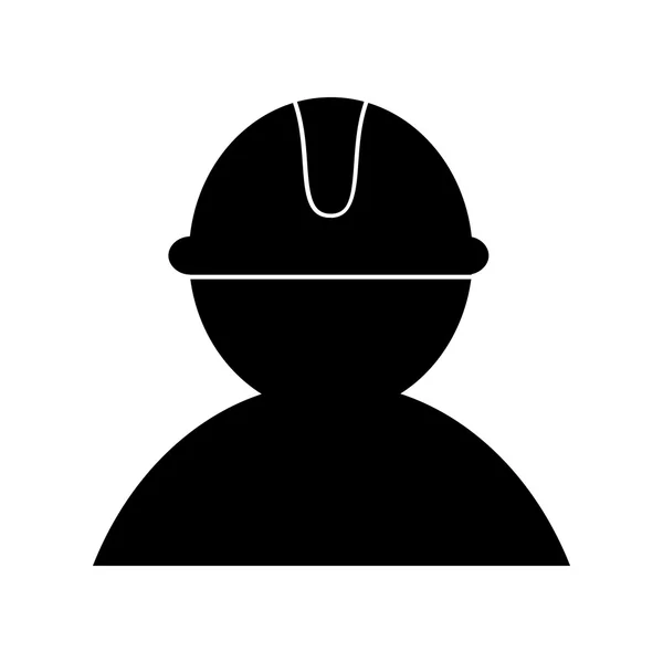 Industrial worker icon. Construction engineer . Vector illustrat — Stock Vector