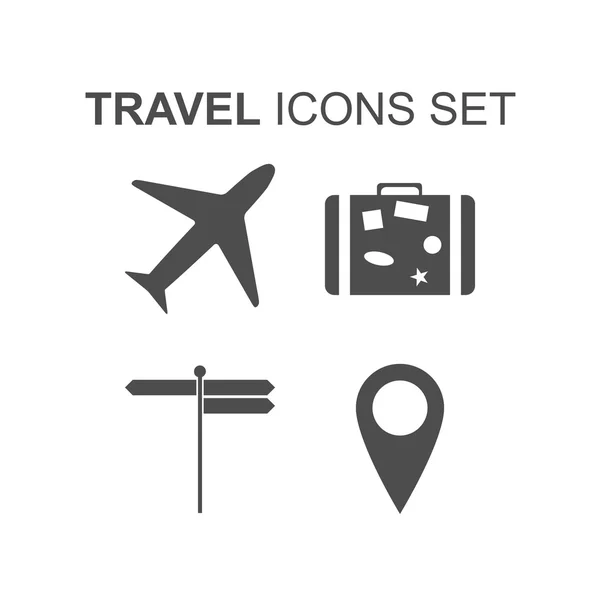 Cestovní ikony nastaveny. Vektorová ilustrace. — Stockový vektor