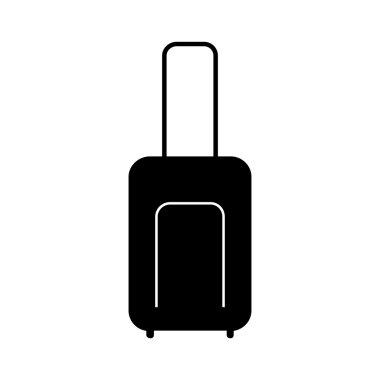 Bagaj simgesi. Bagaj sembolü. Seyahat ve ulaşım. Vektör 