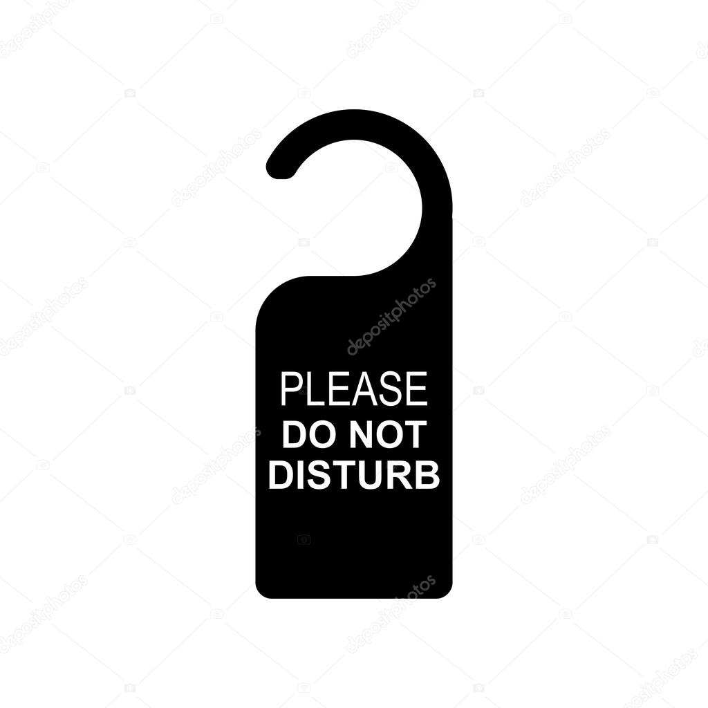 Please Do Not Disturb with Stop Icon - Door Hanger