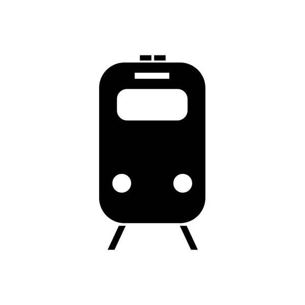 鉄道アイコン。シルエット旅行の記号です。ベクトル図 — ストックベクタ