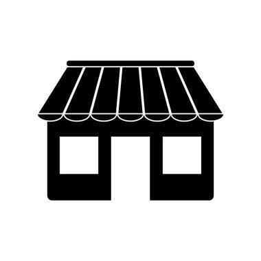 Mağaza simgesi. Dükkanı sembolü. Vektör çizim