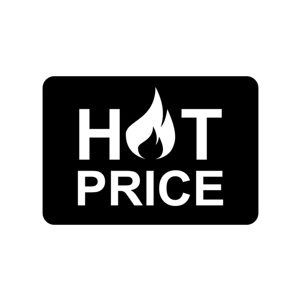 Icona adesivo prezzo caldo. Illustrazione vettoriale — Vettoriale Stock