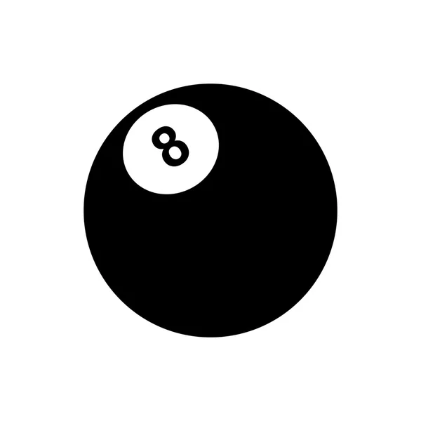 Billard 8-Ball-Pool-Symbol für Sport-Webseiten. Vektorillustration — Stockvektor