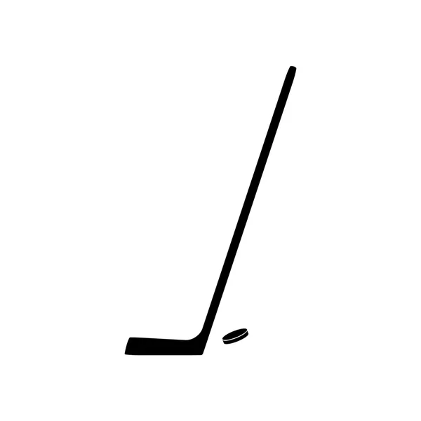 Palo de hockey y disco. Ilustración vectorial — Vector de stock