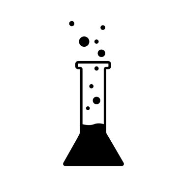 Laboratuvar test tüpü simgesi. Vektör çizim