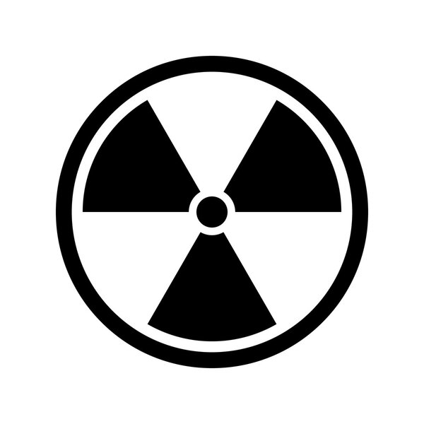 Radiation icon. Nuclear symbol. Vector illustration