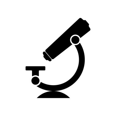 Mikroskop simgesi. vektör illüstrasyonu