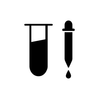 Tüp Bebek ve damlalık simgesini. Vektör çizim