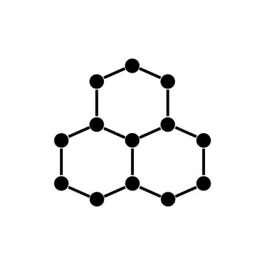 Moleküler yapısı simgesi. Vektör çizim