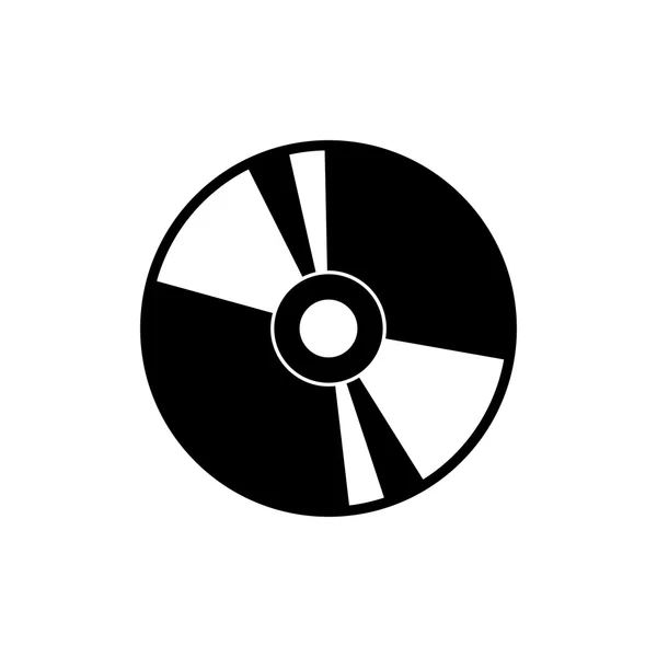 Pictogram van de cd of Dvd. Compact disk platte ontwerp vectorillustratie — Stockvector