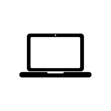 Dizüstü bilgisayar simgesi. Bilgisayar vektör çizim