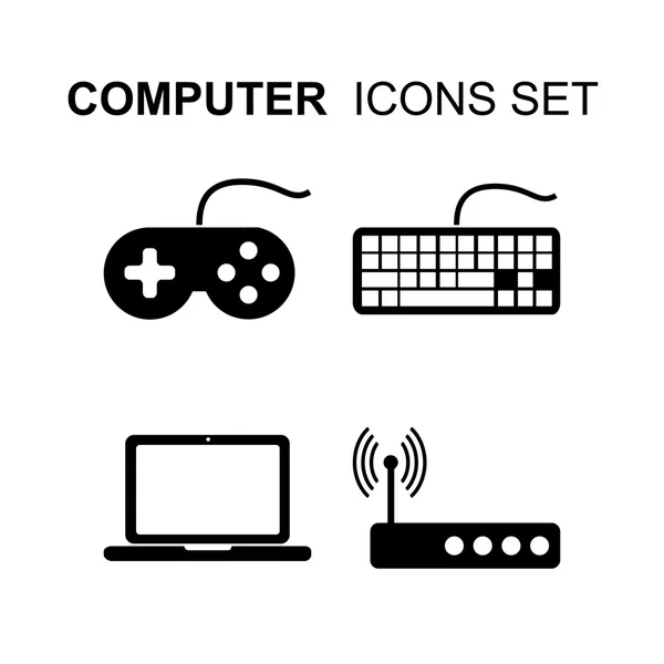 Ícones de computador configurados. Ilustração vetorial — Vetor de Stock