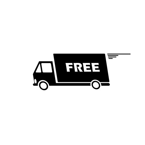 Delivery icon silhouette shipping truck isolated on white backgr — Stock Vector