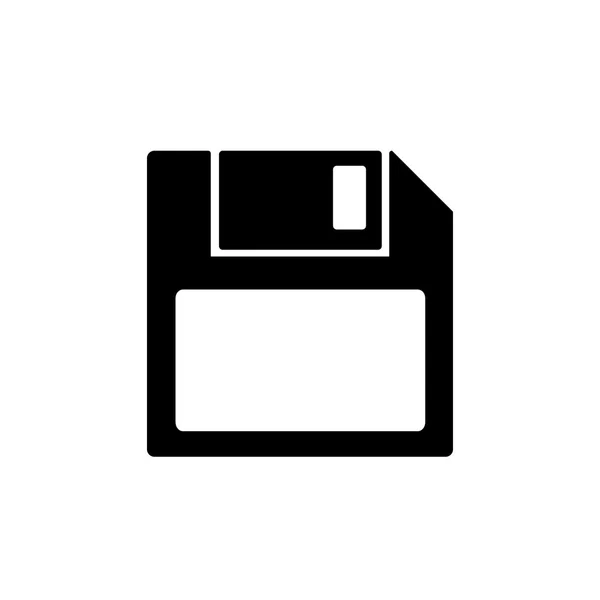 Icona del floppy disk. Dischetto salvare simbolo silhouette. Polvere vettoriale — Vettoriale Stock