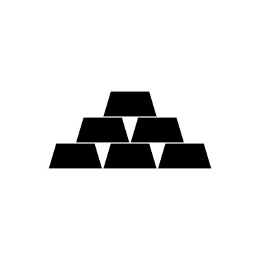 Altın çubuklar yığını. Vektör çizim.