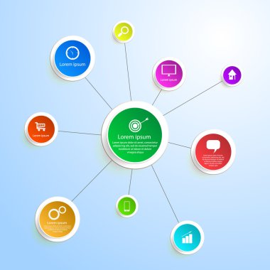 nfographic tasarım öğeleri için Your iş vektör çizim